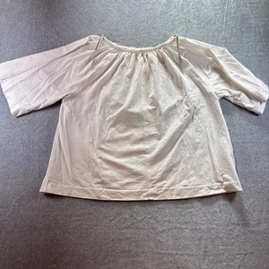 Arket 100% Damen Gr. M 100% Baumwolle Bluse Elfenbein Kurzarm - Bild 1 von 5