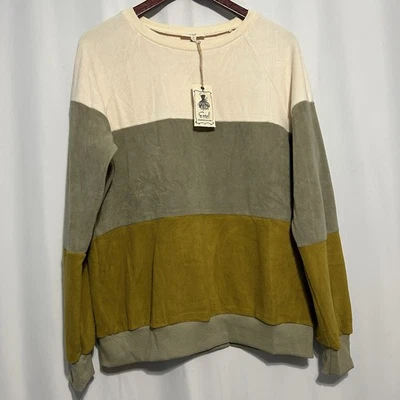 Suéter Easel Los Angeles para mujer bloque de color cuello redondo talla mediana nuevo con etiquetas Foto 1 de 4