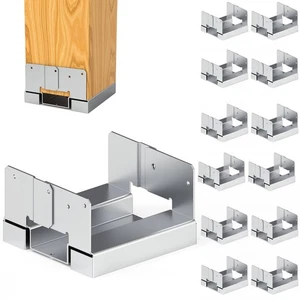 Yantuo 12 PCS 6x6 Post Anchor Base Adjustable Wood Post Brackets, Metal Post ... - Picture 1 of 7