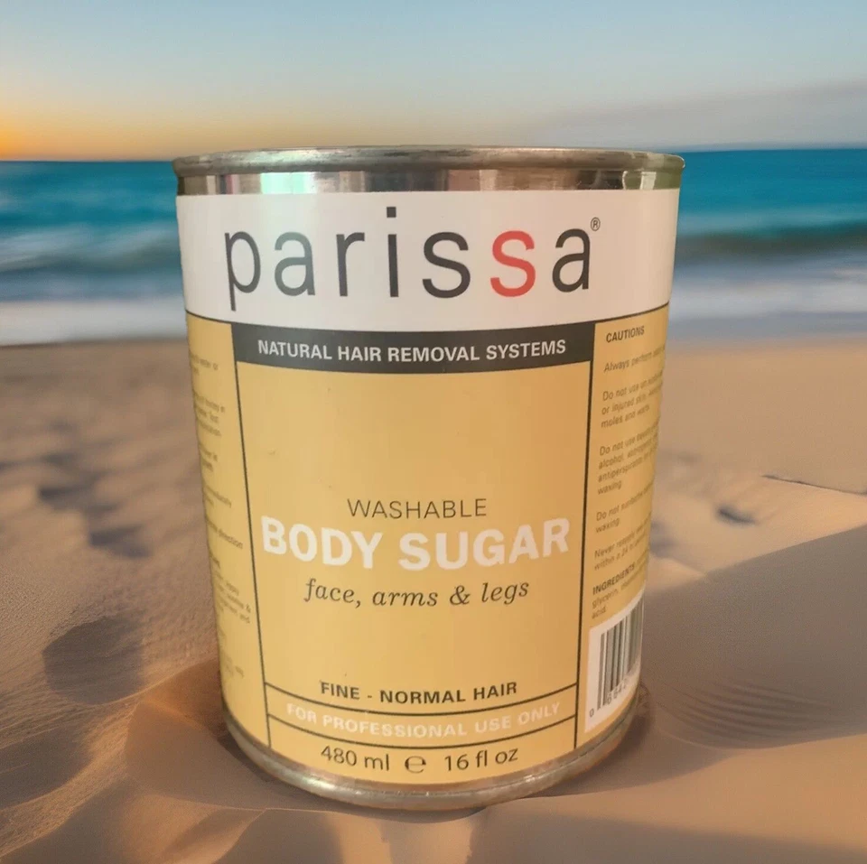 Parissa Lavable Cuerpo Azúcar Rostro Brazos Piernas 16 OZ Fino Normal Cabello Profesional Foto 1 de 1