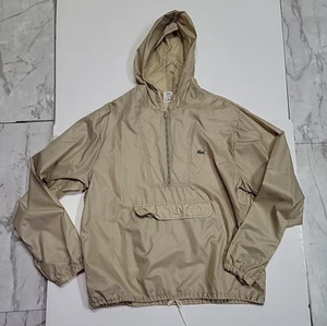 Giacca a vento vintage Izod Lacoste Anorak beige atletica antipioggia uomo grande - Foto 1 di 12