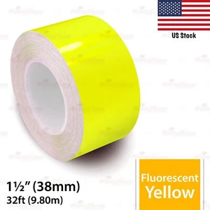 1-1/2" Vinyl Pinstriping Pin Stripe Styling Tape Sticker 38mm FLUORESCENT YELLOW - Picture 1 of 13