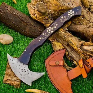 CUSTOM Handmade Carbon Steel Viking Axe , Tomahawk Axe, Throwing Axe Hatchet AXE - Picture 1 of 15