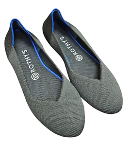 Rothy's The Flat Women's Size 9.5 US Black Solid Round Toe Slip On Ballet Shoes - Picture 1 of 10
