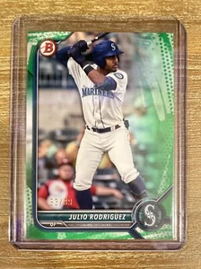 Julio Rodriguez 2022 Bowman Prospect Green #’d 93/99 #BP45 Mariners Rookie - Bild 1 von 2