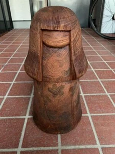 Bambola giapponese vintage in legno KOKESHI Taglia Altezza: 48 cm DIA:22 cm Hideo Ishihara - Foto 1 di 10