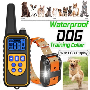 Electric Pet Dog Training E-Collar Anti Bark Remote Control Obedience Shock AU - Picture 1 of 12