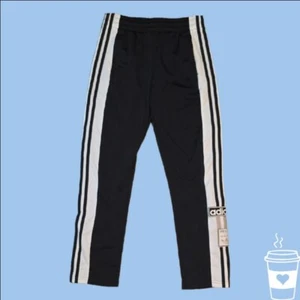 Adidas Daybreak Black and White Snap Track Pants - Picture 1 of 5
