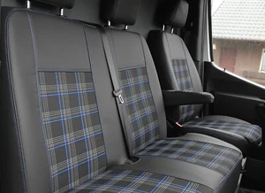 Fundas de asiento adaptadas a medida cómodas Jacquard J8 azul para Mercedes Sprinter W906 - Imagen 1 de 8