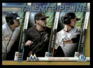 Stone Garrett / Austin Dean / J.T. Riddle 2017 Bowman Gold 07/50 #TP-MIA - Picture 1 of 2