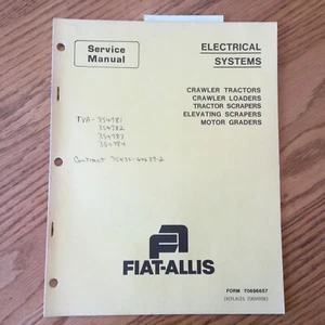 FIAT ALLIS SISTEMAS ELÉCTRICOS MANUAL DE SERVICIO ORUGAS RASPADORES NIVELADORAS ESQUEMA - Imagen 1 de 4