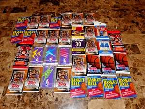 33 Sealed Basketball Pack Lot *Vintage, Current, NBA, NBL Hobby *Look for Autos! - Picture 1 of 5