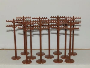 HO scale 12 Piece Telephone Poles Set - Picture 1 of 1
