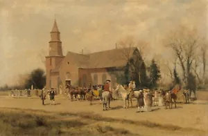 Alfred Thompson : "Old Bruton Church, Williamsburg, VA" — Giclee Fine Art Print - Picture 1 of 7