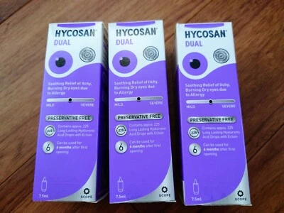 EBAY OFFER 3x Hycosan Dual Eye Drops Lipid Deficient & Allergy Related
