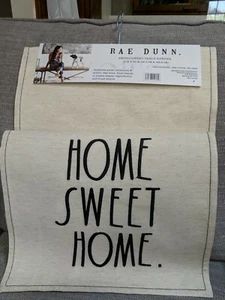 Rae Dunn Embroidered Table Runner - "HOME SWEET HOME" - Picture 1 of 3
