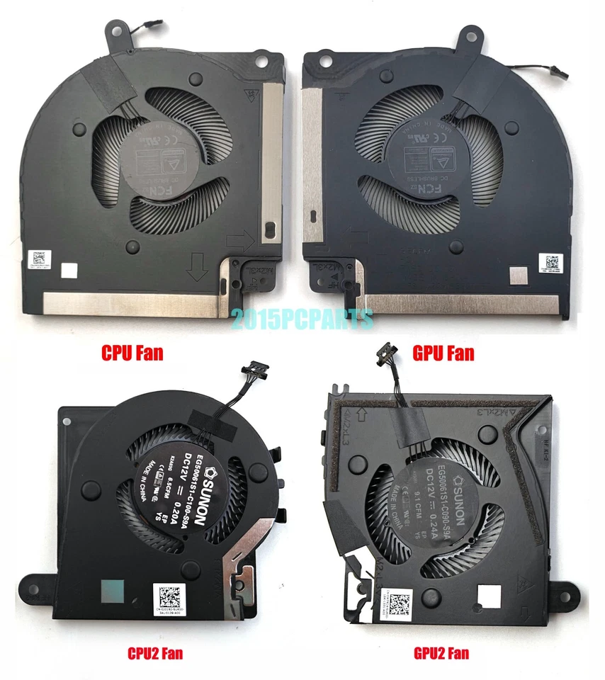 New for Dell Alienware X17 R1 CPU GPU Cooling Fans - Image 1 of 1