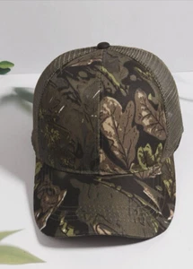 Green Camo Baseball Cap, Tactical Army Military Hunting Fishing Camouflage Mens - Picture 1 of 4