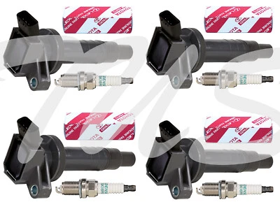 4 bobinas de encendido + 4 bujías originales Toyota para Toyota Corolla 2001 1,8 L L4 Foto 1 de 4