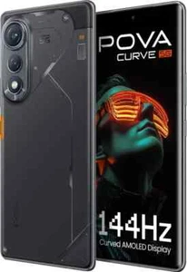 Tecno Pova Curve 5G-Factory Unlocked-Dual SIM 8GB RAM 144 Hz Curved AMOLED-BLACK - Picture 1 of 21
