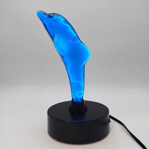 Vtg LumiSource Blue Dolphin Electra Plasma Lamp 12" Y2K Retro Light - Picture 1 of 8