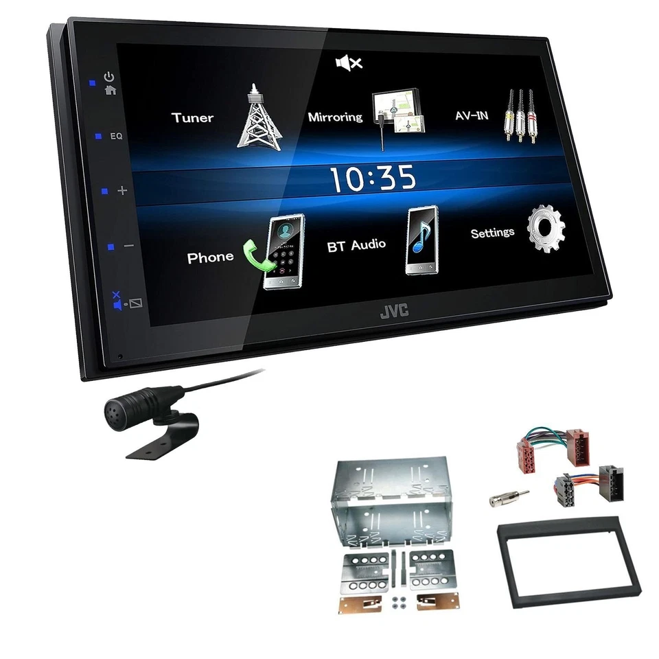 JVC 2 DIN Digital Autoradio Bluetooth USB für Porsche 911 1997-2006 in schwarz - Bild 1 von 4