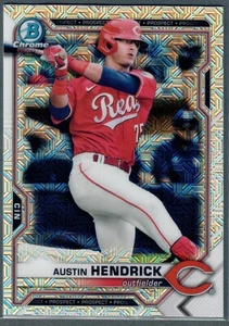 2021 Bowman Chrome Prospects Austin Hendrick Mojo Refractor Reds - Bild 1 von 2