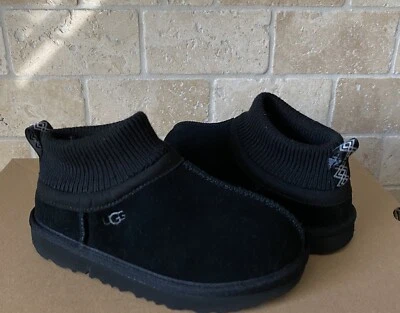 UGG Classic Ultra Stretch Cuff  Black Suede Shoes Boot Size US 12 Kid Toddler - Image 1 of 4