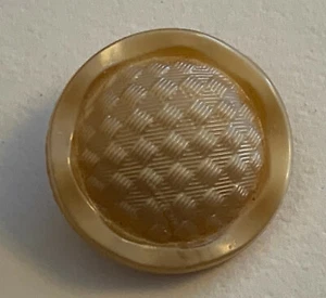 Vintage Caramel Glass Basket Weave Interwoven Pattern Design Ripple Border 7/8" - Picture 1 of 2