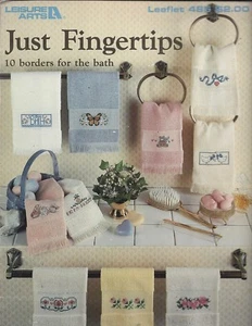 JUST FINGERTIPS ~ LEISURE ARTS 10 cross stitch border for bath - Picture 1 of 1