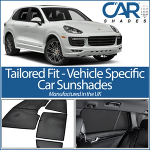 PORSCHE CAYENNE 5DR 11-17 UV AUTOSCHIRME FENSTER SONNENROLLOS PRIVACY GLASFARBE - Bild 1 von 12