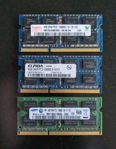 12GB 3x 4GB HP 621569-001 Samsung, Elpida, Hynix PC3-10600S-9-10-F2 Laptop RAM - Picture 1 of 2