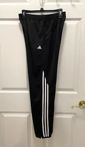 Adidas Climalite Athletic Pants 3 Stripe Unisex Youth XL 18 Black w/Zip Up Leg - Picture 1 of 10
