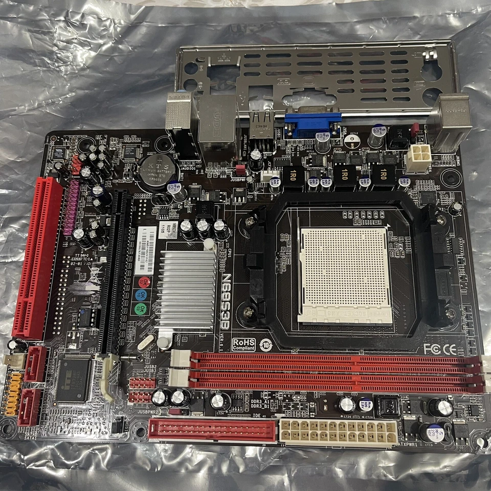 Biostar N68S3B NVIDIA MCP68S Socket AM3 AMD DDR3 95W WIN7 Micro ATX Motherboard - Image 1 of 4