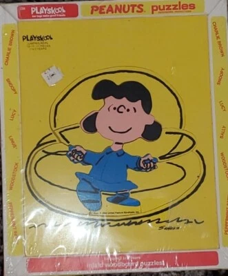 Rompecabezas de madera muy raro sellado vintage Playskool Peanuts Lucy 11 piezas juguete para niños A3 Foto 1 de 2