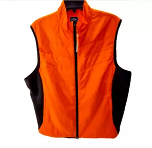 Callaway Men's Zippered Vest Polyester Orange size M - Picture 1 of 2