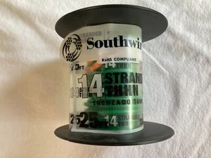 Southwire 22959185 25’ Spool THHN 14 Awg Solid Stranded CU Green 25SpC - Picture 1 of 2
