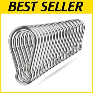 16 Count Heavy Duty Stainless Steel Spring Snap Hooks for Outdoor Adventures - Picture 1 of 9