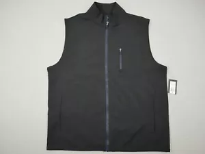 Kenneth Cole Vest Men Medium Black Solid Full Zip Sleeveless Jacket Adult M New - Picture 1 of 9