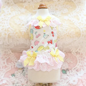 Cute Dog Pet Cat Clothes Small Dogs Summer Dress Maltese Yorkshire Skirt Vest - Picture 1 of 18