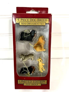 5 Piece ACA Dog Mini Christmas Ornament Ltd Edition Toy Group Yorkie Shih Tzu - Picture 1 of 7