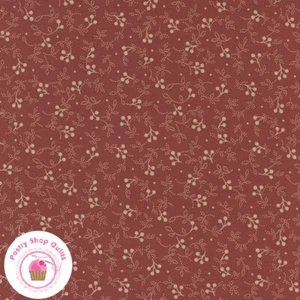 Moda ADAMSTOWN Berries 38132 25 Brick Red JO MORTON Quilt Fabric - Picture 1 of 7