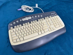 Microsoft MultiMedia Keyboard 1.0A, KB-0168, PS/2, Tested and Working -Excellent - Afbeelding 1 van 7