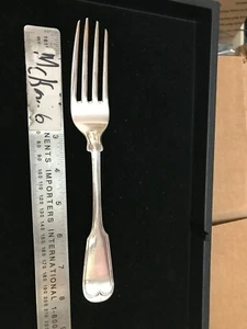 BAILEY & KITCHEN FIDDLE Coin Silver Dinner Fork - Picture 1 of 6