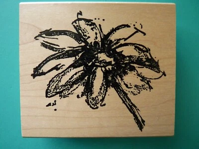 Sketched Single Daisy Blossom, Large ART IMPRESSIONS Rubber Stamp - Image 1 of 2