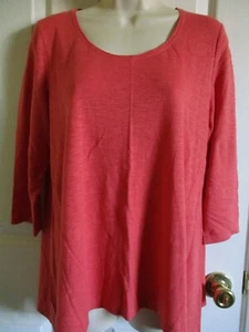 SZ PM Eileen Fisher SUNST Organic Cotton Hemp Twist Scoop Neck Top NWT - Picture 1 of 2