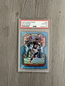 2020 Panini Prizm Tee Higgins Rookie #308 Blue Wave