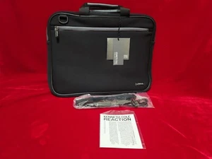 Kenneth Cole Reaction Slim Laptop Sleeve Case with Strap 5359 15/Black  - Picture 1 of 13