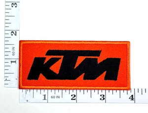 Gestickter Aufnäher - Motorräder - Racing - orange & schwarz - KTM - Bügelbild - Bild 1 von 1