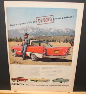 1957 Print Sales AD Reklame Kunst Auto Automobile De Soto DeSoto 10x13 - Bild 1 von 1